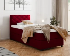 Diamaro 100x200 cm met bedlade en topper - rood