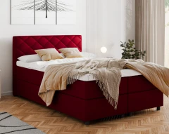 Diamaro 140x200 cm met bedlade en topper - rood