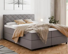 Diamaro 160x200 cm met bedlade en topper - donkergrijs