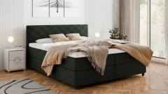 Diamaro 180x200 cm met bedlade en topper - donkergroen