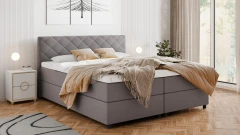 Diamaro 180x200 cm met bedlade en topper - donkergrijs