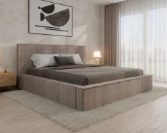Gestoffeerd bed SANA – modern bed met bedlade 180x200 cappuccino