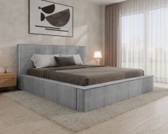 Gestoffeerd bed SANA – modern bed met bedlade 180x200 grijs