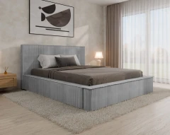 Gestoffeerd bed SANA – modern bed met bedlade 160x200 grijs
