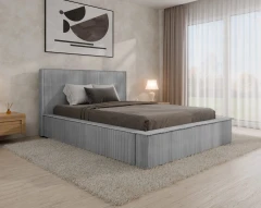 Gestoffeerd bed SANA – modern bed met bedlade 140x200 Grijs