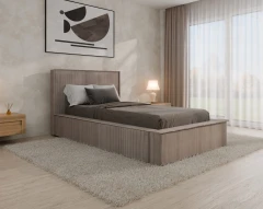 Gestoffeerd bed SANA – modern bed met bedlade 100x200 Cappuccino