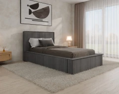 Gestoffeerd bed SANA – modern bed met bedlade 100x200 Donkergrijs