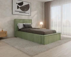 Gestoffeerd bed SANA – modern bed met bedlade 90x200 mint