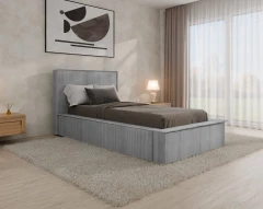 Gestoffeerd bed SANA – modern bed met bedlade 90x200 grijs