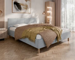 Gestoffeerd bed ALMORE elegant gestoffeerd bed - grijs, Aston 16, 160x200