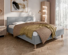 Gestoffeerd bed ALMORE – elegant gestoffeerd bed, grijs, Sawana 21, 160x200