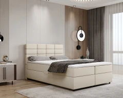 REVE boxspringbed 140x200 stof beige - bondo 1