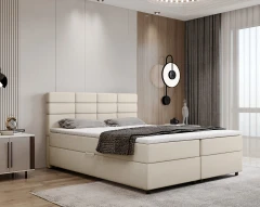 REVE boxspringbed 160x200 stof beige - bondo 1
