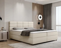 REVE boxspringbed 180x200 stof beige - bondo 1