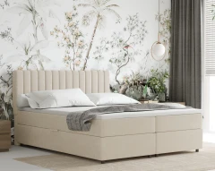 Boxspringbed EVEREST 160x200 met bedlade - stof beige (bekleding Bondo 1)