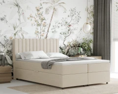 Boxspringbed EVEREST 140x200 met bedlade - stof beige (bekleding Bondo 1)