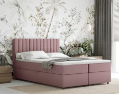Boxspringbed EVEREST 140x200 met bedlade - stof roze (bekleding kronos 27)