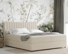 Boxspringbed EVEREST 180x200 met bedlade - stof beige (bekleding Bondo 1)