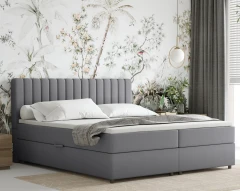 Boxspringbed EVEREST 180x200 met bedlade - stof donkergrijs (bekleding Fancy 90)