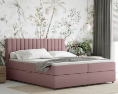 Boxspringbed EVEREST 180x200 met bedlade - stof roze (bekleding Kronos 27)