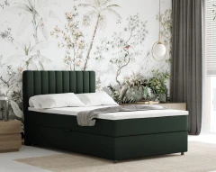 Boxspringbed EVEREST 120x200 met bedlade - stof donkergroen (bekleding Fancy 39)