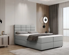 REVE boxspringbed 140x200 stof lichtgrijs - Fancy 85