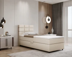 REVE boxspringbed 90x200 stof beige - Bondo 1