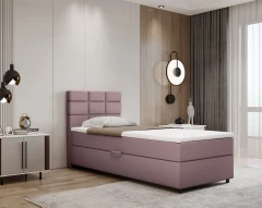 REVE boxspringbed 90x200 stof roze - Kronos 27