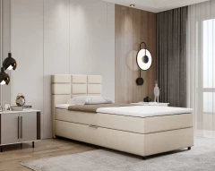 REVE boxspringbed 100x200 stof beige - Bondo 1
