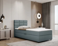 REVE boxspringbed 100x200 stof duifblauw - Bondo 09