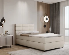 REVE boxspringbed 120x200 stof beige - Bondo 1