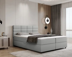 REVE boxspringbed 160x200 stof lichtgrijs - Fancy 85