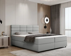 REVE boxspringbed 180x200 stof lichtgrijs - Fancy 85