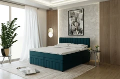AVALON boxspringbed 180x200 cm stof Dunkeltürkis - Kronos 4