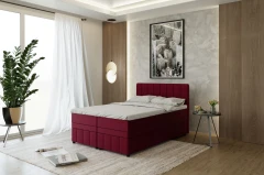 AVALON boxspringbed 140x200 stof Rot - Kronos 2