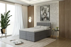 AVALON boxspringbed 140x200 stof Grau - Fancy 90