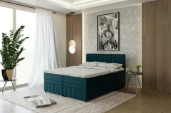 AVALON boxspringbed 160x200 stof Dunkeltürkis - Kronos 4