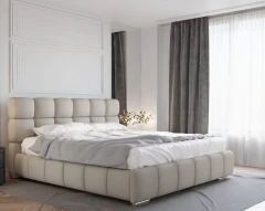 Gestoffeerd bed BLISS 180x200cm met bedlade - Bruin (bekleding Raven 30)