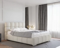 Gestoffeerd bed BLISS 140x200cm met bedlade - beige (bekleding Raven 22)
