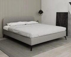 MAVILO 180x200cm, gestoffeerd bed, tweepersoonsbed, stof grijs - Raven 06