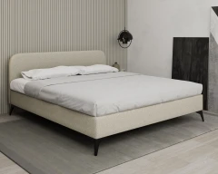 MAVILO 180x200cm, gestoffeerd bed, tweepersoonsbed, stof beige - Raven 22