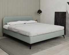 MAVILO 180x200cm, gestoffeerd bed, tweepersoonsbed, stof blauw - Raven 80
