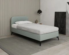 MAVILO 100x200cm, gestoffeerd bed, eenpersoonsbed, stof Blauw - Raven 80