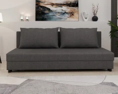 Slaapbank FACILE met bedlade – moderne 2-in-1 bank met opbergruimte, zwart