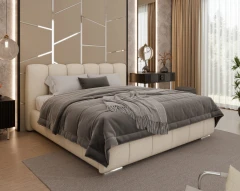 Gestoffeerd bed ZAIRA – modern design, verschillende kleuren & maten, 180x200