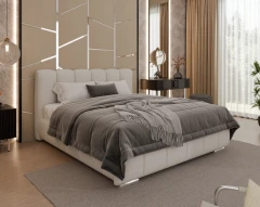 Gestoffeerd bed ZAIRA – modern design, verschillende kleuren & maten, 160x200