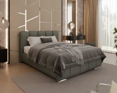 Gestoffeerd bed ZAIRA – modern design, verschillende kleuren & maten, 140x200