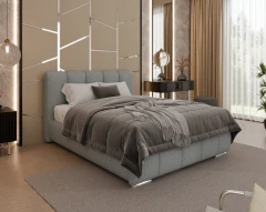 Gestoffeerd bed ZAIRA – modern design, verschillende kleuren & maten, 140x200