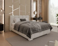 Gestoffeerd bed ZAIRA – modern design, verschillende kleuren & maten, 140x200