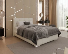 Gestoffeerd bed ZAIRA – modern design, verschillende kleuren & maten, 120x200